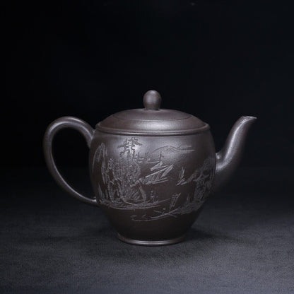 Chinese Yixing Zisha Clay Handmade Exquisite Teapot （美人肩 底款：王东石）