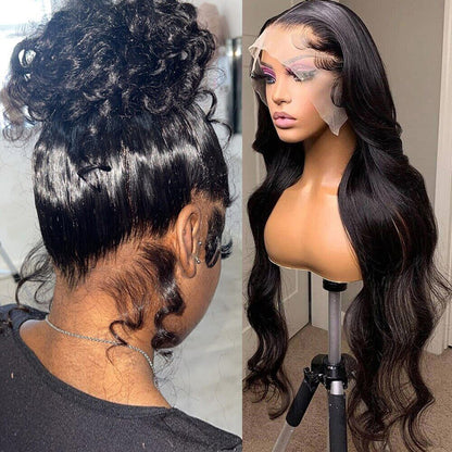 360 Lace Front Human Hair Wigs Body Lace Frontal Wig Brazilian Wave Black Women