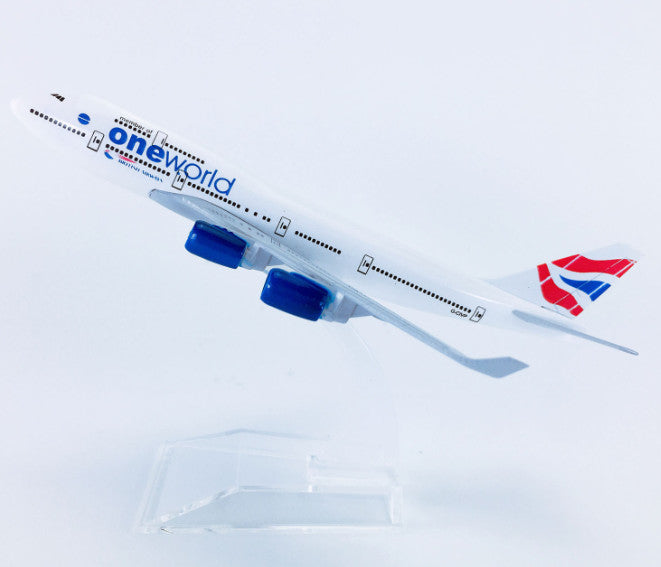 16cm British Airways Oneworld Boeing 747-400 Passenger Airplane Diecast Model