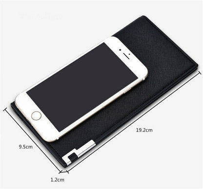 Card&ID Cash Clamps PU Leather Men's Wallet Money Clip Billfold Male Purse Bag