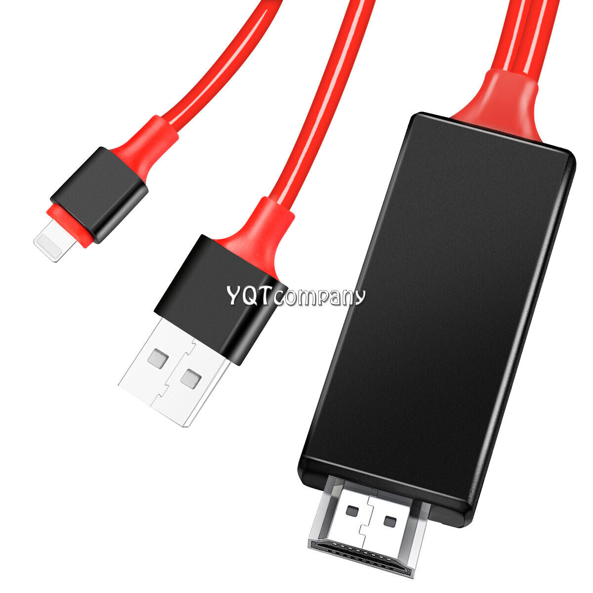 Red HDMI Mirroring Cable HDTV TV Adapter For Apple iPhone 6/6+/6s/6s+/7/8 Plus