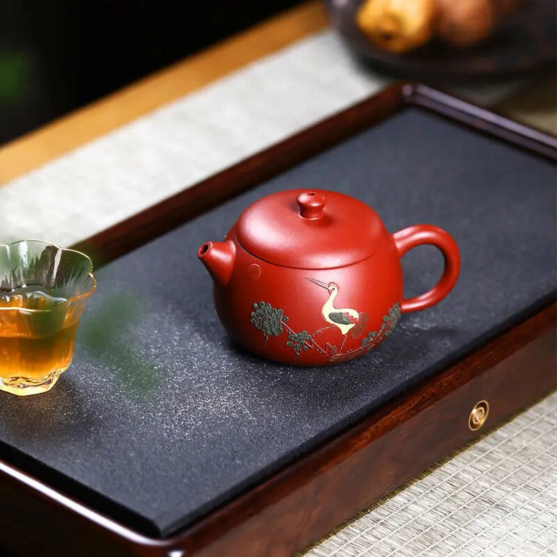 Yixing Purple Clay Teapot Raw Ore Crane Teaware Oolong Tea Set pot Filter Kettle