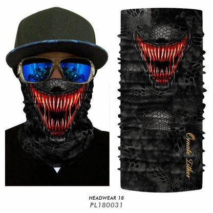 Bandana Mask Neck Gaiter Plaid Hunting Camping Scarf Quick Drying Winter Bicycle