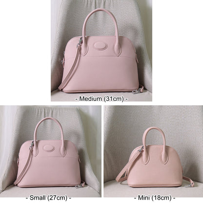 18/27/31 Real Leather Bowling Tote Purse Handbag Shoulder Bag Fashion Crossbody