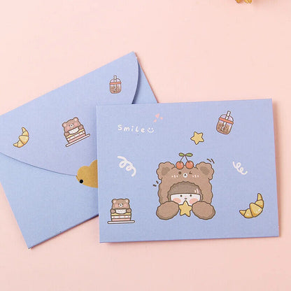 Greetings Card 50Pcs Cartoon Ins Student DIY Tanabata Teachers Day Wish Postcard