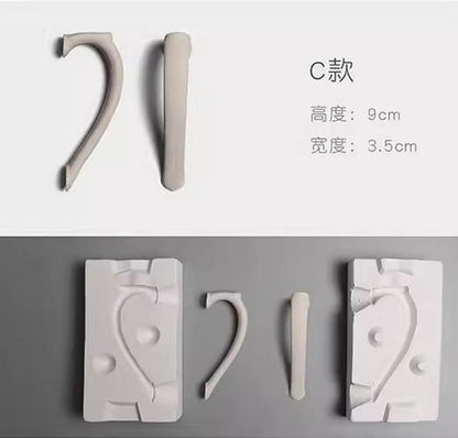 Pottery Tools Ceramics Plaster Gypsum Moulds DIY Clay Coffee Cups Handle Shapers