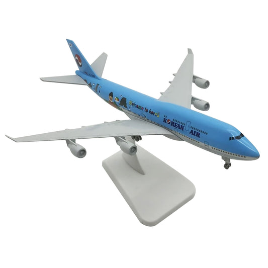 1/350 20cm Diecast Alloy Korean Air Aircraft B747 Airplane Model Plane Ornaments