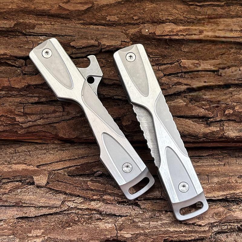 Stainless Steel Bottle Opener EDC Keychain Fidget Decompression Toy Pocket Tool