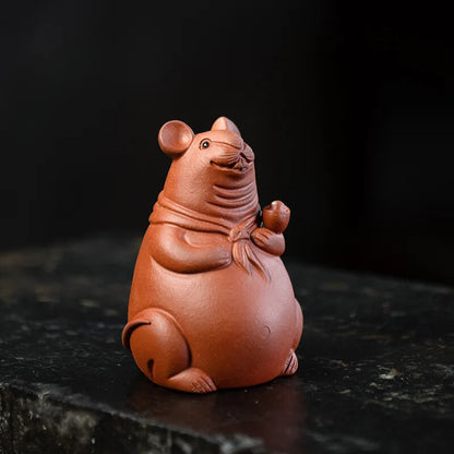 Yixing Boutique Purple Clay Tea Pet Lovely Model Sculpture Ornaments Decoration