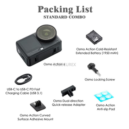 DJI Osmo Action 6 Standard Combo – Variable Aperture Sports Camera