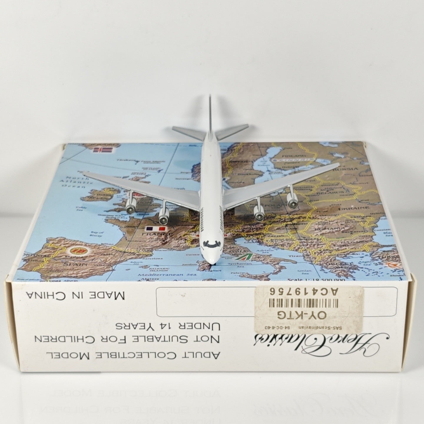 1:400 Aeroclassics SAS Douglas DC-8-63 OY-KTG Passenger Plane Diecast Model