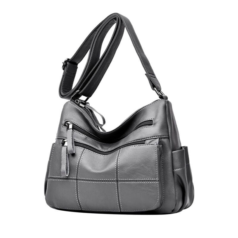 Multi-layer Soft Leather Leisure Crossbody Shoulder Bag Handbags Purse for Women