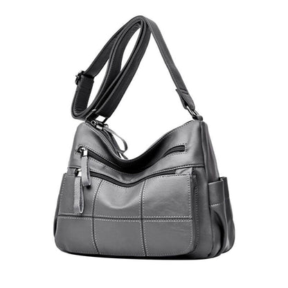 Multi-layer Soft Leather Leisure Crossbody Shoulder Bag Handbags Purse for Women