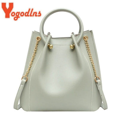 Fashion Handbags Large Capacity PU Leather Bucket Crossbody Bag Shoulder Bag