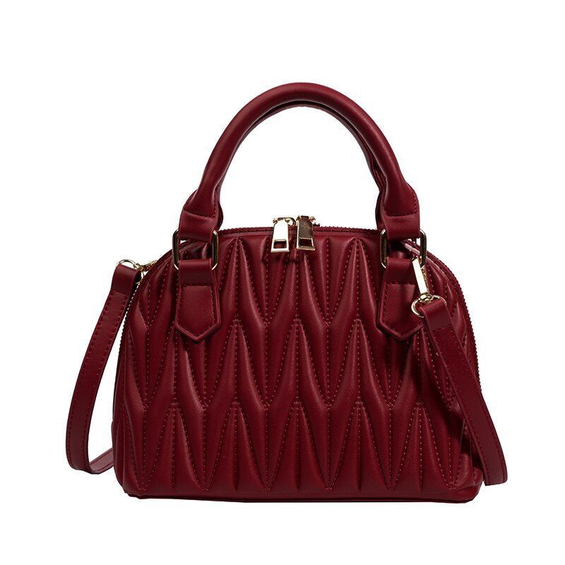 Handbag Embroidery Synthetic Leather Shoulder Bag Crossbody Shell Bag Clutch Bag