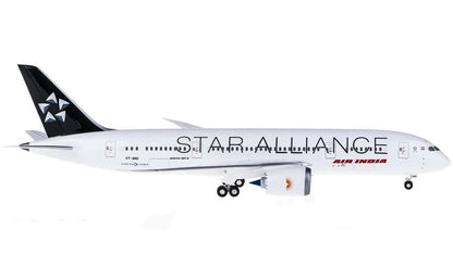 1:200 28CM Hogan AIR INDIA STAR ALLIANCE BOEING 787-8 Airplane ABS Plastic Model