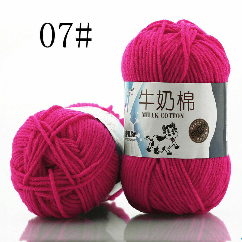 Hot Sale 50g Hand-woven Chunky Yarn Soft Milk Cotton Knitting Baby wool yarn