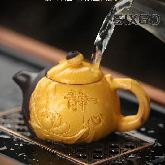 1Pc Exquisite Resin Color-changing Fingertip Teapot Handcarved Tea Pet Ornament