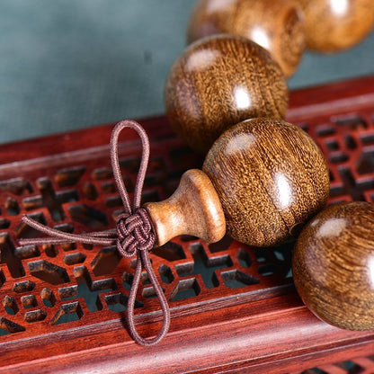 20MM Golden Sandalwood Bracelets Prayer Beads Bracelet Ornaments Solid Wood