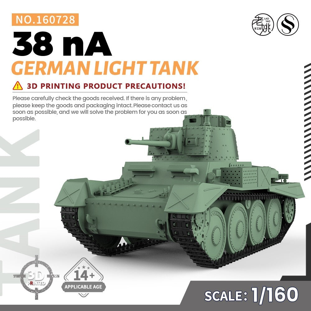 SS160728 1/160 N SCALE Railway Military Model Kit German 38 nA Light Tank