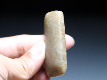 True Folk Collection HongShan Culture Old HeTian Jade Stone Zax Axe Bi Pendant C