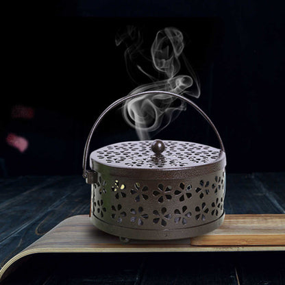 Mosquito Coil Holder, Retro Portable Mosquito Incense Burner for Home & Camping