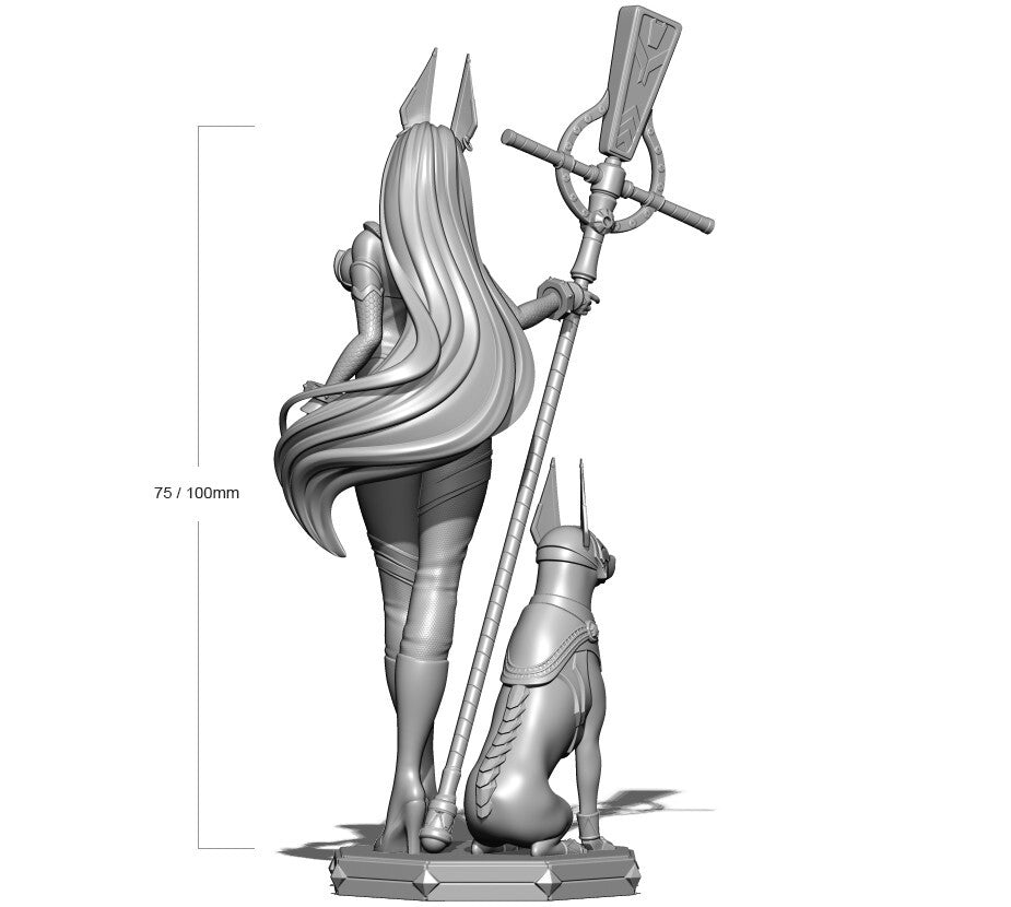 1/24 resin figures model Sexy girl Anubis Unassembled unpainted
