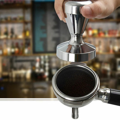 51mm Aluminum Alloy Chrome Plated Base Coffee Tamper Espresso Machine Press Tool