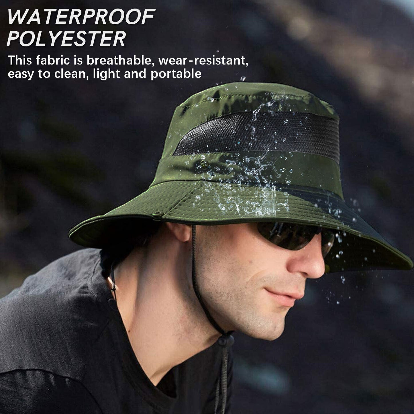 Wide Brim Sun Hat Breathable Bucket Cap Summer Fishing UV Protection Men Women