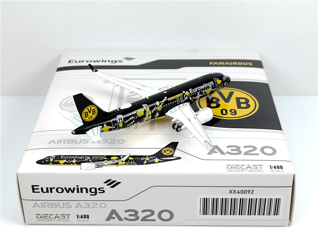 1:400 JC Wings EUROWINGS AIRBUS A320 Passenger Airplane Diecast Model