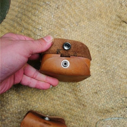Vintage 1970s Leather Pouch for Goggles, Keys, Fishing Gear