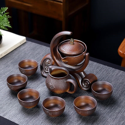 Tea Set Lazy Man Ceramic Teapot Semi Automatic Tea Making Kung Fu Tea Ceremony