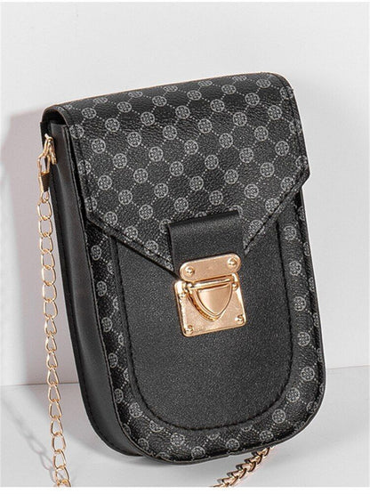 Retro Small Polka Dot Bag Chain Crossbody Bags Light Chain Cross Shoulder Bags