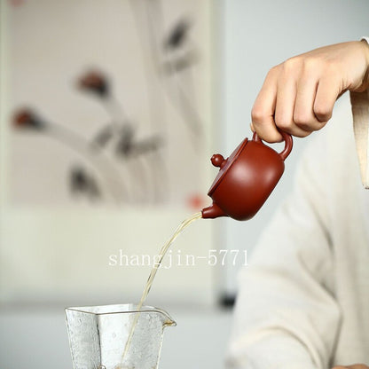 3.4oz Marked Tea Pot Traditional 7 Infuser Holes Real Yixing Zisha Dahongpao Pot