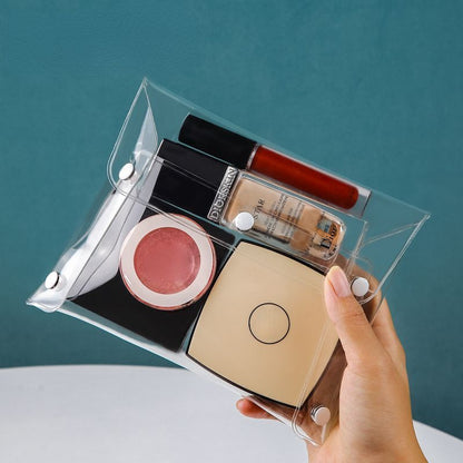Makeup Bag Clear Organizer Cosmetic Storage Bag Traveling Brush Case Transparent