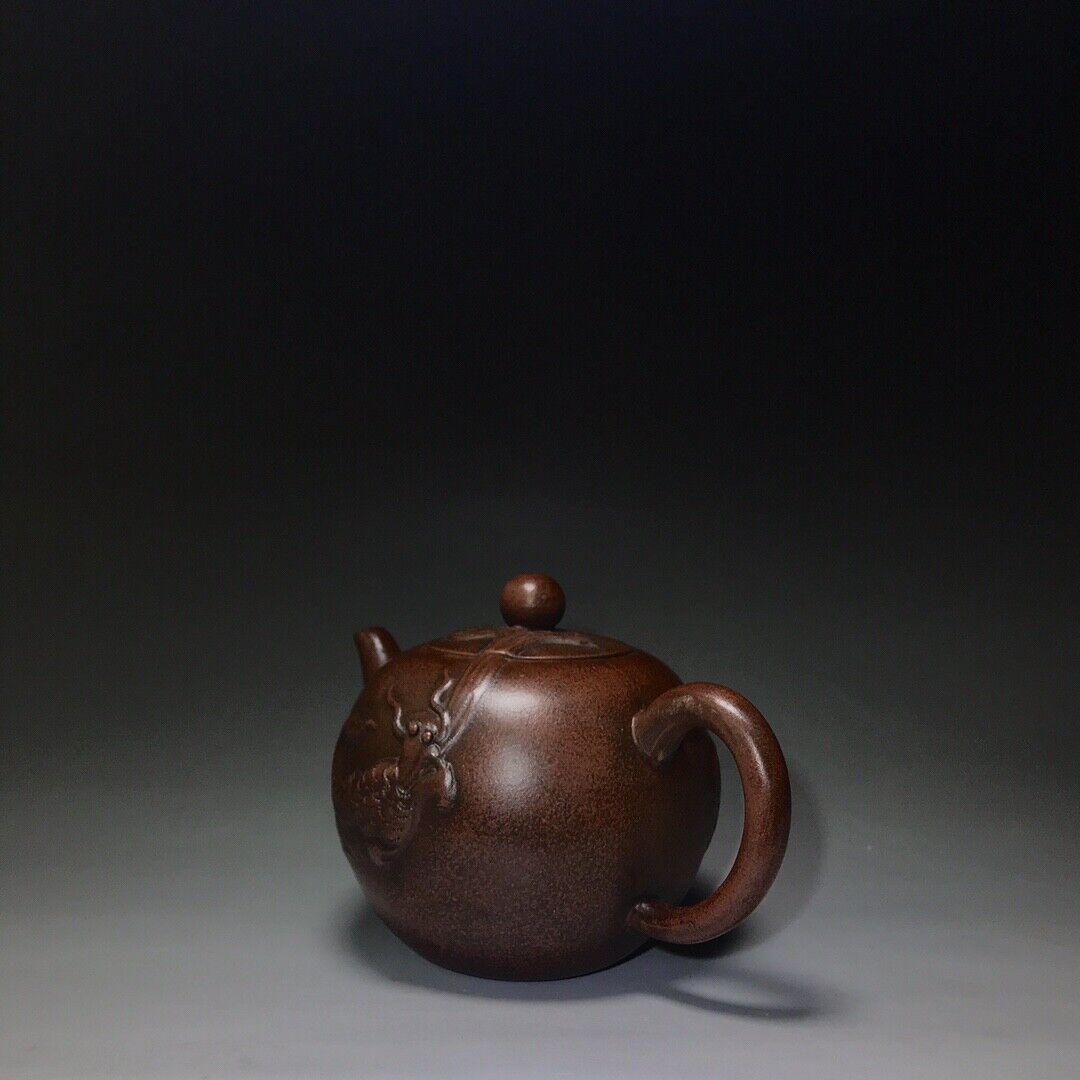 Chinese Yixing Zisha Clay Handmade Exquisite Teapot （龍珠 底款：王南林）