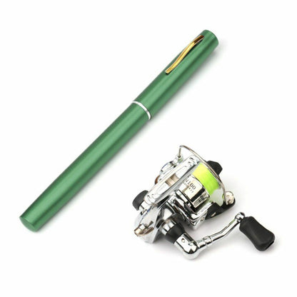 Fishing Rod Reel Pen 1M / 1.4M Pocket Collapsible Combo Mini Kit 7 Colors Shape