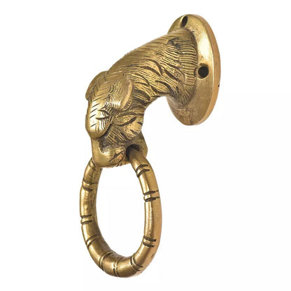 Antique Look Tiger Head Brass Ring Door Knocker Door Bell Home Decor