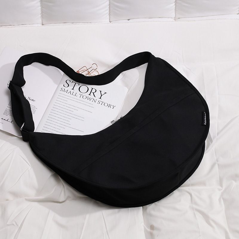 Big Size Dumpling Shape Bag Canvas Large Wild One Shoulder Messenger Crossbody