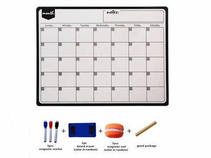 A3/42cm Magnetic Daily Weekly Monthly Planner Whiteboard Fridge Ref To Do List