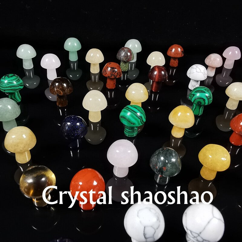 20pieces MIX Natural Crystal Mushroom/Hand Carved Quartz Crystal