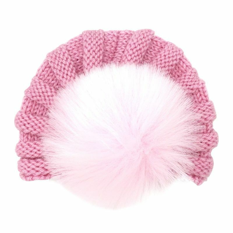 Baby Hat Knitted Winter Girls Bonnet Beanie Turban Newborn Cap Boys Accessories