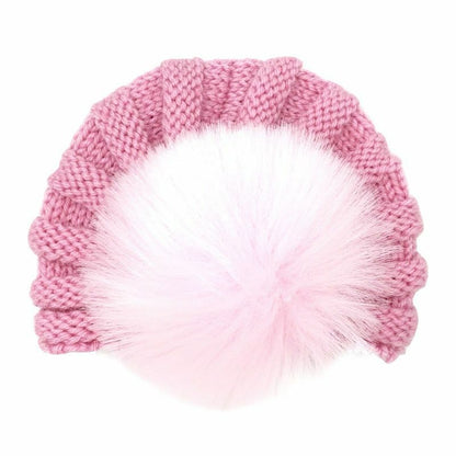 Baby Hat Knitted Winter Girls Bonnet Beanie Turban Newborn Cap Boys Accessories