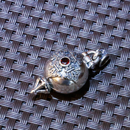 Old Silver Cross Vajra Pestle Ga Wu Box Necklace Pendant Ornaments