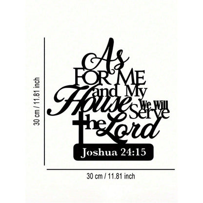 Metal Christian Wall Art Scripture Verse Waterproof Religious Home Decor Gift