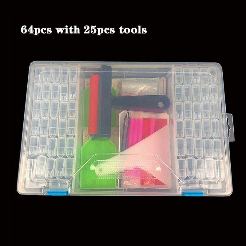 5D Diamond Painting Accessories Tool Kits 30x20cm Plastic Embroidery Storage Box