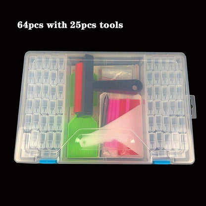 5D Diamond Painting Accessories Tool Kits 30x20cm Plastic Embroidery Storage Box