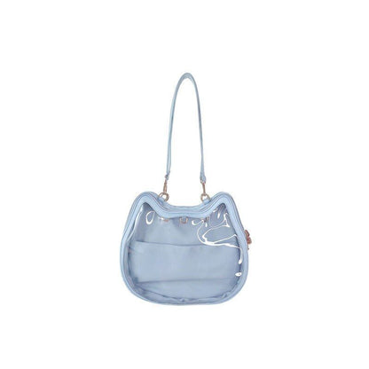 Cute Backpack Clear Front Pocket Transparent Bags Shoulder Bags 23.5*32.5*9.5 CM