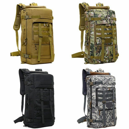 Outdoor Tactical Backpack 50L Large Bag Multifunction Trekking Hunting Hiking