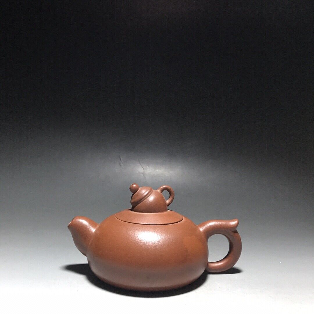 vintage chinese yixing purple clay teapot zisha ceremony carving Collectible art